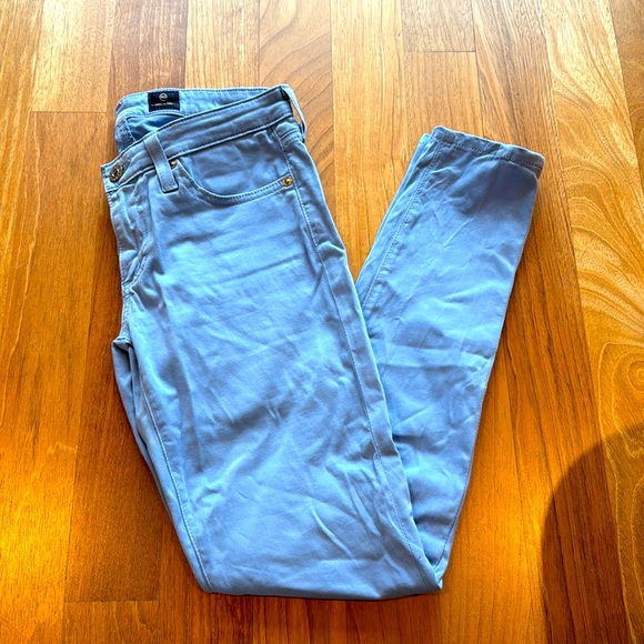 AG Adriano Goldschmied Womens 26 Reg The Stilt Cigarette Leg Jeans Neon Blue 26R - Picture 3 of 12